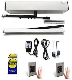 Automatic Glass Door for Swing Opening Frameless Glass Door,Touchless Electric Glass Door for Glass Office Swing French Door with 2pcs Wired Metal Touchless Hand Sensor Switch Automatic Glass Door for Swing Opening Frameless Glass Door,Touchless Electric Glass Door for Glass Office Swing French Door with 2pcs Wired Metal Touchless Hand Sensor Switch