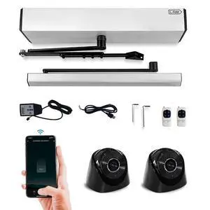 Electric Smart WiFi Door Operator with Two Black Image Recognition Motion Safety Sensors,Compatible for Alexa,Google Assistant,Phone APP TUYA Electric Smart WiFi Door Operator with Two Black Image Recognition Motion Safety Sensors,Compatible for Alexa,Google Assistant,Phone APP TUYA
