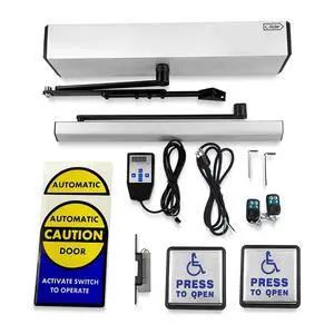 DSW120 Residential Handicap Swing Door Opener with 2PCS 304 Stainless Steel Hardwired Handicap Push Buttons+1PCS Stainless DC12V 550lbs Fail Safety Electric Lock DSW120 Residential Handicap Swing Door Opener with 2PCS 304 Stainless Steel Hardwired Handicap Push Buttons+1PCS Stainless DC12V 550lbs Fail Safety Electric Lock