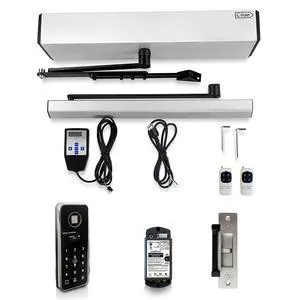 Smart WiFi Automatic Electric Front Door Opener,Compatible with Alexa,Google Home,Phone APP,with 550LBS NC/NO Adjustable Electric Strike,Wireless Fingerprint Access Keypad,Wired Receiver Smart WiFi Automatic Electric Front Door Opener,Compatible with Alexa,Google Home,Phone APP,with 550LBS NC/NO Adjustable Electric Strike,Wireless Fingerprint Access Keypad,Wired Receiver