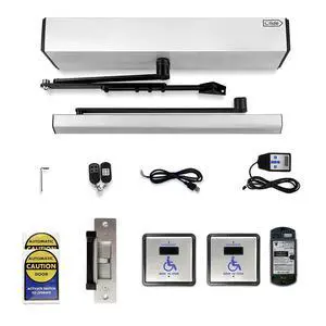Handicap Door Operator Touchless Sensor Door,Electric Wireless Wave Sensor Open Door with 2PCS 4.5'' Square Wireless Handicap Wave Sensor and 1PCS DC12V 880lbs Electric Strike Handicap Door Operator Touchless Sensor Door,Electric Wireless Wave Sensor Open Door with 2PCS 4.5'' Square Wireless Handicap Wave Sensor and 1PCS DC12V 880lbs Electric Strike