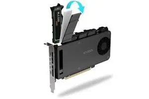 4 Bay Removable M.2 NVMe PCIe SSD to PCIe 5.0 x16 Mobile Rack Enclosure/Adapter Card for PCIe Expansion Slot (PCIe Bifurcation Required) | ExpressSlot MB204MP-B 4 Bay Removable M.2 NVMe PCIe SSD to PCIe 5.0 x16 Mobile Rack Enclosure/Adapter Card for PCIe Expansion Slot (PCIe Bifurcation Required) | ExpressSlot MB204MP-B
