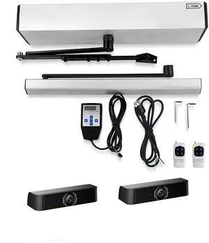 Automatic Electric Swing Door Opener with 2PCS Surface-Mounted Wired AI Human Detection Sensor with Sensor and Anti-Pinch Function,Detecting Human Figure and Auto Open Door (Silver Grey) Automatic Electric Swing Door Opener with 2PCS Surface-Mounted Wired AI Human Detection Sensor with Sensor and Anti-Pinch Function,Detecting Human Figure and Auto Open Door (Silver Grey)
