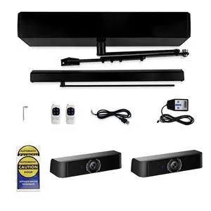 Automatic Electric Swing Door Opener with 2PCS Wired Surface-Mounted AI Human Detection Sensor with Sensor and Anti-Pinch Function,Detecting Human Figure and Auto Open Door (Black) Automatic Electric Swing Door Opener with 2PCS Wired Surface-Mounted AI Human Detection Sensor with Sensor and Anti-Pinch Function,Detecting Human Figure and Auto Open Door (Black)
