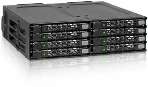 8 x 2.5 SAS/SATA HDD/SSD Moblie Rack Enclosure for 5.25" Bay (2 x Mini-SAS HD) | ToughArmor MB998IP-B 8 x 2.5 SAS/SATA HDD/SSD Moblie Rack Enclosure for 5.25" Bay (2 x Mini-SAS HD) | ToughArmor MB998IP-B
