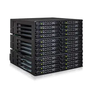 Rugged 24 x 2.5 SAS/SATA HDD/SSD Mobile Rack Enclosure for 3 x 5.25 Bay (6 x Mini-SAS HD) | ToughArmor MB924IP-B Rugged 24 x 2.5 SAS/SATA HDD/SSD Mobile Rack Enclosure for 3 x 5.25 Bay (6 x Mini-SAS HD) | ToughArmor MB924IP-B