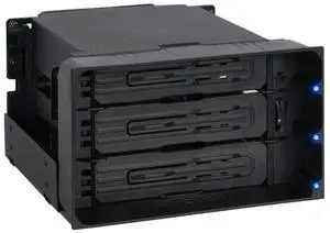 Hot Swap 3 Bay 3.5 Inch SATA/SAS HDD Docking Enclosure Mobile Rack in 2 x 5.25 Inch Drive Bay (Include 3X SATA Cables) | flexiDOCK MB830SP-B Hot Swap 3 Bay 3.5 Inch SATA/SAS HDD Docking Enclosure Mobile Rack in 2 x 5.25 Inch Drive Bay (Include 3X SATA Cables) | flexiDOCK MB830SP-B