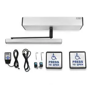 Automatic Business Swing Door Opener Olide-120B+Inswing Arm+2-3/4'' Extend Spacer+2pcs Wireless Wired Handicap Push Switches Automatic Business Swing Door Opener Olide-120B+Inswing Arm+2-3/4'' Extend Spacer+2pcs Wireless Wired Handicap Push Switches