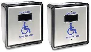 Touchless Wave Sensor Button for Handicap Door with Handicapped Logo,Wired Stainless Steel Square 4.5'' Button Panel Olide-513N Touchless Wave Sensor Button for Handicap Door with Handicapped Logo,Wired Stainless Steel Square 4.5'' Button Panel Olide-513N