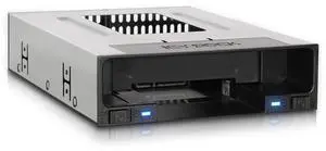Tray-Less 2.5" and 3.5" SATA SSD/HDD Docking Enclosure for External 5.25" Drive Bay | flexiDOCK MB795SP-B Tray-Less 2.5" and 3.5" SATA SSD/HDD Docking Enclosure for External 5.25" Drive Bay | flexiDOCK MB795SP-B