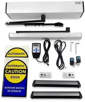 DSW120 Automatic Swing Door Hardware+2pcs Infrared Safety Beam Sensors+2pcs Metal Push Buttons DSW120 Automatic Swing Door Hardware+2pcs Infrared Safety Beam Sensors+2pcs Metal Push Buttons