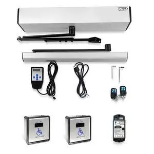 Handicap Door Opener Touch Free Open Door,with Touchless Wireless Square 4.5'' Handicap Push Buttons Wave Sensor to Open Olide-512N Handicap Door Opener Touch Free Open Door,with Touchless Wireless Square 4.5'' Handicap Push Buttons Wave Sensor to Open Olide-512N