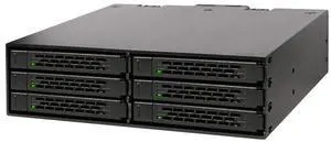 Full Metal 6 x 2.5 SAS/SATA HDD/SSD Mobile Rack Enclosure for 5.25" Bay | ToughArmor MB996SP-6SB Full Metal 6 x 2.5 SAS/SATA HDD/SSD Mobile Rack Enclosure for 5.25" Bay | ToughArmor MB996SP-6SB