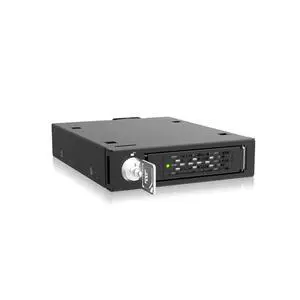 2.5" U.2/U.3 NVMe SSD PCIe 5.0 Mobile Rack Enclosure for External 3.5" Drive Bay (1 x MCIO 4i SFF-TA-1016) - ToughArmor MB601V5K-B 2.5" U.2/U.3 NVMe SSD PCIe 5.0 Mobile Rack Enclosure for External 3.5" Drive Bay (1 x MCIO 4i SFF-TA-1016) - ToughArmor MB601V5K-B