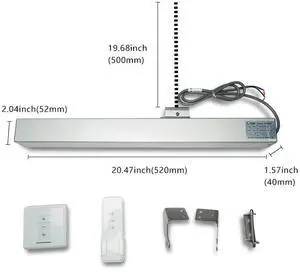 Model SD500 24 V DC Electric Window Opener with Switch with 19-7/10'' Travelling Distance Model SD500 24 V DC Electric Window Opener with Switch with 19-7/10'' Travelling Distance