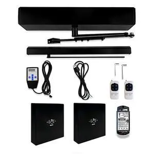 Smart Automatic Electric Door Opener Operator in Black Color Compatible for Alexa,Google Assistant,with 2PCS Wireless Black Infrared Non-Touch Switches M-605MHW and 1PCS Smart WiFi Receiver Smart Automatic Electric Door Opener Operator in Black Color Compatible for Alexa,Google Assistant,with 2PCS Wireless Black Infrared Non-Touch Switches M-605MHW and 1PCS Smart WiFi Receiver