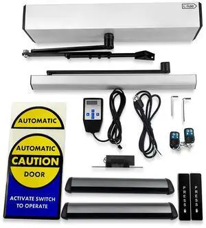 Home Security System Automatic Door Closer DSW120+2pcs Infrared Safety Beam Sensors+1pcs 550lbs Fail Safety Electric Lock+2 pcs Wireless Push Switches Home Security System Automatic Door Closer DSW120+2pcs Infrared Safety Beam Sensors+1pcs 550lbs Fail Safety Electric Lock+2 pcs Wireless Push Switches
