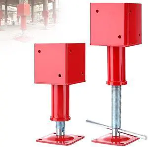 4" x 4" Adjustable Screw Jack Post Floor Support Jack 25000LB Capacity | Heavy Duty Temporary Support Jack Adjusts from 10.24-13.78 Inches for Crawlspaces, Basements, Beams and Floor Leveling 4" x 4" Adjustable Screw Jack Post Floor Support Jack 25000LB Capacity | Heavy Duty Temporary Support Jack Adjusts from 10.24-13.78 Inches for Crawlspaces, Basements, Beams and Floor Leveling