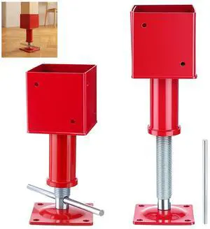 4.5"x4.5" Adjustable Screw Jack Post Floor Support 25000LB Capacity 2 Pack | Heavy Duty Temporary Support Jack Adjusts 10.24-13.78 Inches for Beams, Crawlspaces, Basements and Floor Leveling Projects 4.5"x4.5" Adjustable Screw Jack Post Floor Support 25000LB Capacity 2 Pack | Heavy Duty Temporary Support Jack Adjusts 10.24-13.78 Inches for Beams, Crawlspaces, Basements and Floor Leveling Projects