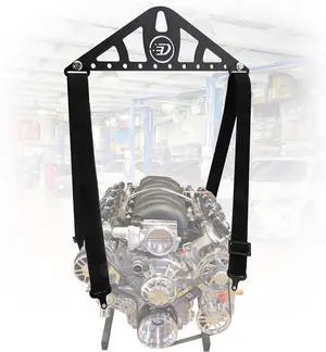 Heavy-Duty Engine Lifting Sling, 2-Point Or 4-Point Adjustable Nylon Straps with Steel Lift Plate, 1,200 lb Capacity, Universal Fit for Engine Hoists Heavy-Duty Engine Lifting Sling, 2-Point Or 4-Point Adjustable Nylon Straps with Steel Lift Plate, 1,200 lb Capacity, Universal Fit for Engine Hoists