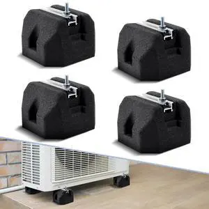 4 Pack Floor Mounting Base Kit for Mini Split Air Conditioner Condensers Heat Pump System, Mini Split Rubber Feet, Heavy-Duty Rubber Anti-Vibration Isolator Mounting Bracket Support Up to 2000 LB 4 Pack Floor Mounting Base Kit for Mini Split Air Conditioner Condensers Heat Pump System, Mini Split Rubber Feet, Heavy-Duty Rubber Anti-Vibration Isolator Mounting Bracket Support Up to 2000 LB