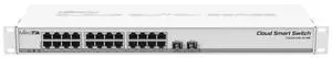 Mikrotik CSS326-24G-2S+RM Managed Gigabit Ethernet (10/100/1000) Supports Power Over Ethernet (PoE) 1U Network Switch, White Mikrotik CSS326-24G-2S+RM Managed Gigabit Ethernet (10/100/1000) Supports Power Over Ethernet (PoE) 1U Network Switch, White