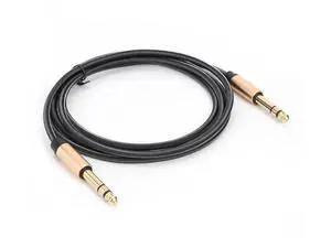 Vszerda 1.8m Nylon Braid Guitar Instrument Cable 6.35mm Male To Male TRS Stereo Audio Cable Aluminum Housing Professional Guitar Cable Vszerda 1.8m Nylon Braid Guitar Instrument Cable 6.35mm Male To Male TRS Stereo Audio Cable Aluminum Housing Professional Guitar Cable