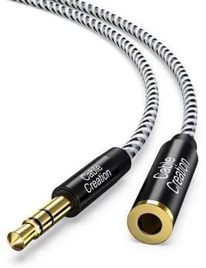 Vszerda 3.5mm Audio Extension Cable, 3.5mm Male to Female Stereo Audio Cable with Gold Plated Connector, 1.5Feet Vszerda 3.5mm Audio Extension Cable, 3.5mm Male to Female Stereo Audio Cable with Gold Plated Connector, 1.5Feet