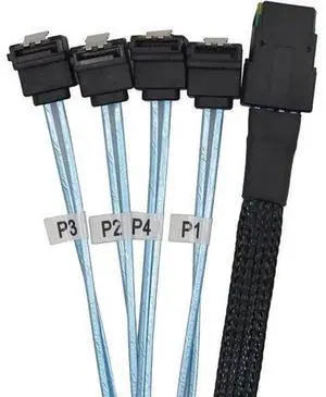 Vszerda Internal Mini SAS to 4 x Right Angle SATA Cable (SFF-8087 to SATA Forward Breakout),Mini SAS Host/Controller to 4 SATA Target/Backplane-3.3ft Vszerda Internal Mini SAS to 4 x Right Angle SATA Cable (SFF-8087 to SATA Forward Breakout),Mini SAS Host/Controller to 4 SATA Target/Backplane-3.3ft