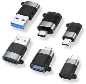 Vszerda USB C Adapter (6 Pack), Micro USB Male to USB C Female, USB 3.0 Male to USB C Female, USB Type-C Male to USB 3.0 Female Converter Connector Vszerda USB C Adapter (6 Pack), Micro USB Male to USB C Female, USB 3.0 Male to USB C Female, USB Type-C Male to USB 3.0 Female Converter Connector