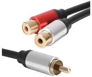 Vszerda 1 Male to 2 Female Adapter RCA to 2-RCA Y Splitter Cable Audio Cable Cord Computer Stereo for Audio Amplifier Vszerda 1 Male to 2 Female Adapter RCA to 2-RCA Y Splitter Cable Audio Cable Cord Computer Stereo for Audio Amplifier