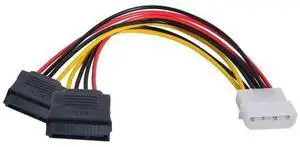 Vszerda 15Pin Power Cable IDE 4pin Disk Power Male to Dual SATA Female Splitter Y 1 to 2 Extension Cable 12V+5V Vszerda 15Pin Power Cable IDE 4pin Disk Power Male to Dual SATA Female Splitter Y 1 to 2 Extension Cable 12V+5V