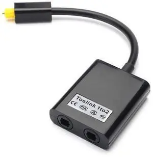 AV Adapter Optical Cable Splitter 1 in 2 Out Toslink Digital Optical Audio Splitter Fiber Optical Splitter AV Adapter Optical Cable Splitter 1 in 2 Out Toslink Digital Optical Audio Splitter Fiber Optical Splitter