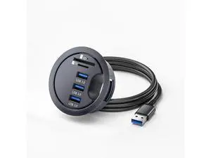Vszerda USB 3.0 Flush Mount Desktop HUB,3 USB 3.0 Port HUB Grommet Hole 2.36"(60mm) with SD/TF Card Reader Port Vszerda USB 3.0 Flush Mount Desktop HUB,3 USB 3.0 Port HUB Grommet Hole 2.36"(60mm) with SD/TF Card Reader Port