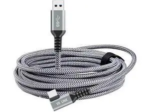 Vszerda USB3.2 Gen1 VR Link Streamline For Oculus Quest 2, Model: A-C Aluminum Shell 5M Braided Wire -5M Vszerda USB3.2 Gen1 VR Link Streamline For Oculus Quest 2, Model: A-C Aluminum Shell 5M Braided Wire -5M