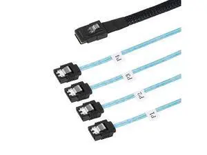 Mini SAS to SATA Cable 36 Pin SFF-8087 Host/Controller to 4 SATA 7 Pin Target/Backplane, 0.5M /1.6 FT, 2 PACK Mini SAS to SATA Cable 36 Pin SFF-8087 Host/Controller to 4 SATA 7 Pin Target/Backplane, 0.5M /1.6 FT, 2 PACK