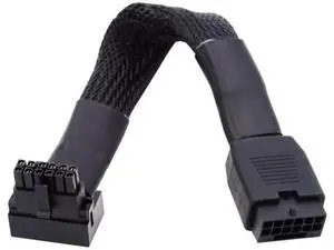 Vszerda ATX3.0 PCI-E 5.0 12VHPWR Power Modular Cable Male to Female 90 Degree Down Angled Extension Cable Vszerda ATX3.0 PCI-E 5.0 12VHPWR Power Modular Cable Male to Female 90 Degree Down Angled Extension Cable