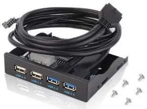 PC Case 3.5 inch front panel 4 Ports USB Hub,2 Ports USB 3.0 & 2 Ports USB 2.0,2ft USB Type A Female to motherboard Adapter Cable PC Case 3.5 inch front panel 4 Ports USB Hub,2 Ports USB 3.0 & 2 Ports USB 2.0,2ft USB Type A Female to motherboard Adapter Cable