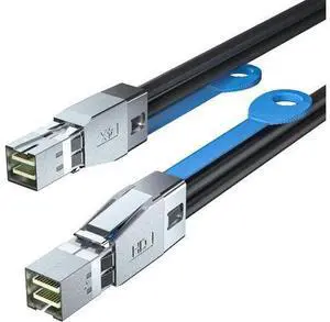 Vszerda 12G Mini SAS HD SFF-8644 to SFF-8644 Cable for NVMe Enclosure/Storage Array, SAN & JBOD Compatibility, 100-Ohm, 1.5-m(4.9ft) Vszerda 12G Mini SAS HD SFF-8644 to SFF-8644 Cable for NVMe Enclosure/Storage Array, SAN & JBOD Compatibility, 100-Ohm, 1.5-m(4.9ft)