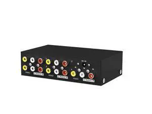 MT-VIKI 4 Way 3 RCA Splitter Composite Video Audio Distribution (1 in 4 Out) MT-VIKI 4 Way 3 RCA Splitter Composite Video Audio Distribution (1 in 4 Out)
