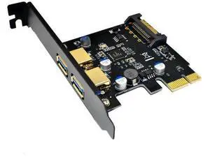 Vszerda FOR USB 3.0 PCI Express PCIE USB 3.0 Card Adapter 5Gbps USB 3.0 PCI-E 2 Ports PCI Express Expansion Card SATA Power Connector for PC Vszerda FOR USB 3.0 PCI Express PCIE USB 3.0 Card Adapter 5Gbps USB 3.0 PCI-E 2 Ports PCI Express Expansion Card SATA Power Connector for PC