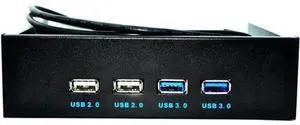Vszerda PC Case 5.25 inch front panel 4 Ports USB Hub,2 Ports USB 3.0 & 2 Ports USB 2.0,2.6ft USB Type A Female to motherboard Adapter Cable Vszerda PC Case 5.25 inch front panel 4 Ports USB Hub,2 Ports USB 3.0 & 2 Ports USB 2.0,2.6ft USB Type A Female to motherboard Adapter Cable
