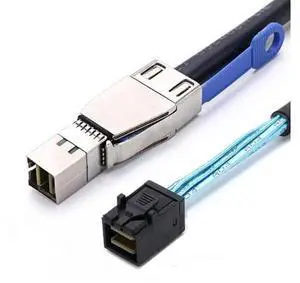 Mini SAS HD Cable with IC SFF-8644 to SFF-8643 12Gbps High-Speed Server Interconnect, 28AWG Copper Wire (0.5m) Mini SAS HD Cable with IC SFF-8644 to SFF-8643 12Gbps High-Speed Server Interconnect, 28AWG Copper Wire (0.5m)