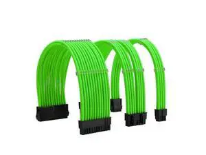 Vszerda Sleeve Extension Power Supply Cable Kit 18AWG ATX 24P+ EPS 8-P+PCI-E8-P with Combs for PSU to Motherboard/GPU (Green) Vszerda Sleeve Extension Power Supply Cable Kit 18AWG ATX 24P+ EPS 8-P+PCI-E8-P with Combs for PSU to Motherboard/GPU (Green)