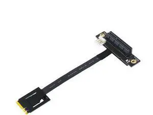 PCIE Riser Cable 270 Degree M2 NGFF Key A-E To PCI-E 4X Adapter Converter 4P FDD Power Connector Riser for PCI-E Tester Extender PCIE Riser Cable 270 Degree M2 NGFF Key A-E To PCI-E 4X Adapter Converter 4P FDD Power Connector Riser for PCI-E Tester Extender