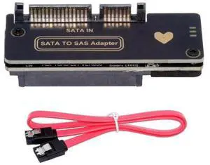 Vszerda SATA to SAS Adapter for 2.5/3.5" SFF-8482 SAS Hard Disks to Motherboard SATA Converter Adapter Vszerda SATA to SAS Adapter for 2.5/3.5" SFF-8482 SAS Hard Disks to Motherboard SATA Converter Adapter