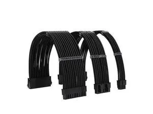 Vszerda Sleeve Extension Power Supply Cable Kit 18AWG ATX 24P+ EPS 8-P+PCI-E8-P with Combs for PSU to Motherboard/GPU (Black) Vszerda Sleeve Extension Power Supply Cable Kit 18AWG ATX 24P+ EPS 8-P+PCI-E8-P with Combs for PSU to Motherboard/GPU (Black)