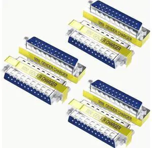 Vszerda 6-Pack DB25 25Pin Male to Male Mini Gender Changer Coupler Adapter RS232 Serial Cable Connector Vszerda 6-Pack DB25 25Pin Male to Male Mini Gender Changer Coupler Adapter RS232 Serial Cable Connector