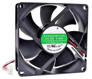 DA08025B12UR 8cm 8025 80x80x25mm 80mm Fan DC12V 0.50A Double-Ball high-Volume Cooling Fan for Chassis Server Inverter DA08025B12UR 8cm 8025 80x80x25mm 80mm Fan DC12V 0.50A Double-Ball high-Volume Cooling Fan for Chassis Server Inverter