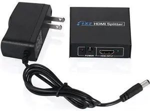 HDMI 1 in 2 out 1080p 4K 1x2 HDCP Stripper 3D Splitter Power Signal Amplifier HDMI 1 in 2 out 1080p 4K 1x2 HDCP Stripper 3D Splitter Power Signal Amplifier